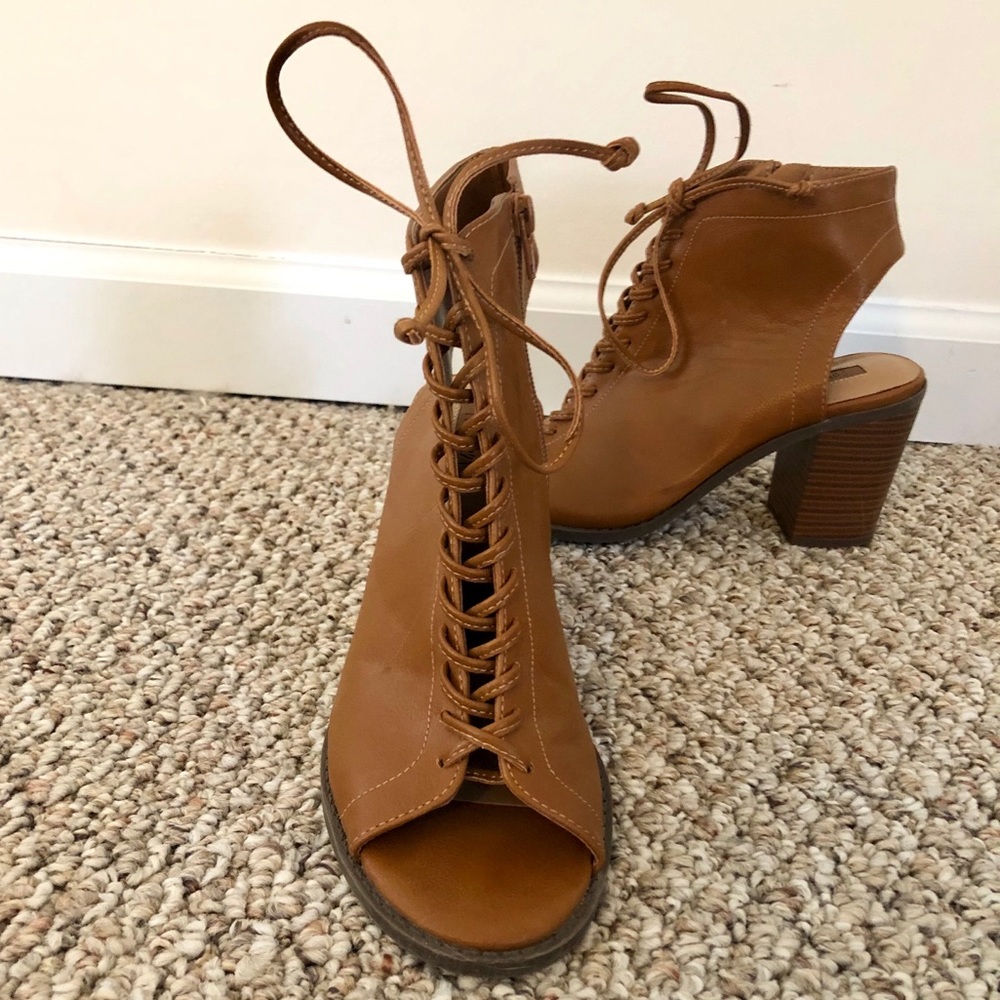 Lace up booties